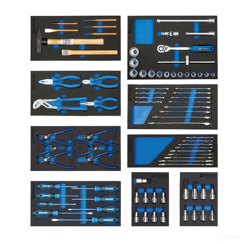 Набор слесарного инструмента NORGAU Industrial NEVAS-082, 82 предмета