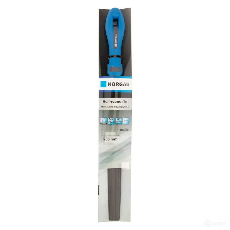 Напильник полукруглый NORGAU Industrial сужающийся, 250 мм, NF-HL250