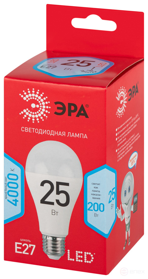 ERA RED LINE LED lamp A65-25W-840-E27 R 25W bulb neutral white light E27