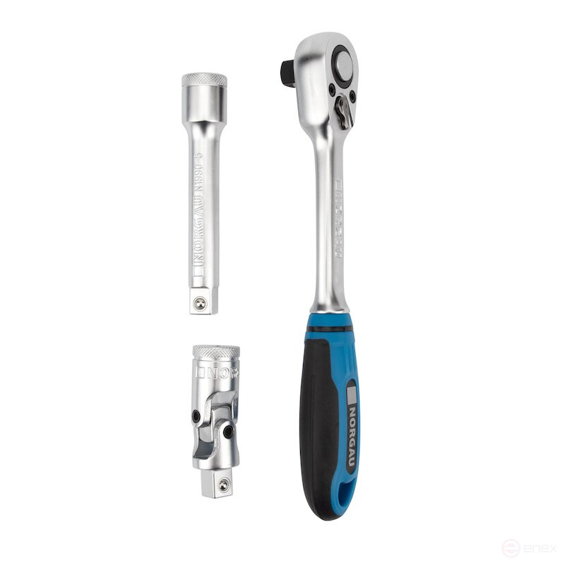 Набор двенадцатигранных торцевых головок 1/2”, дюймовые размеры NORGAU Industrial ND1919-A5/16-1.1/4, 19 предметов