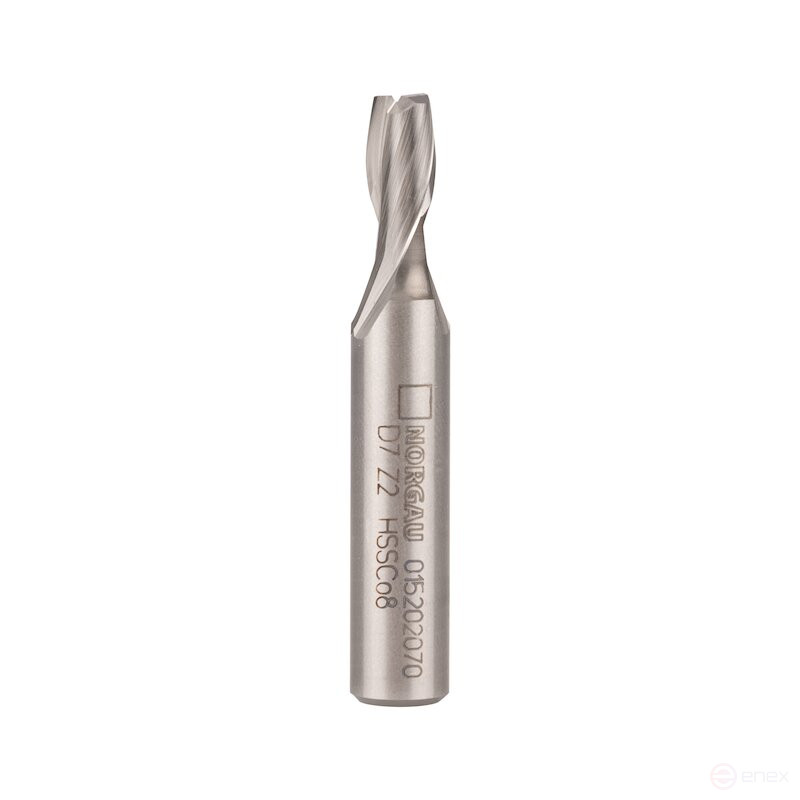 Фреза концевая NORGAU Industrial шпоночная по металлу 7 мм, Z2, HSS-Co8