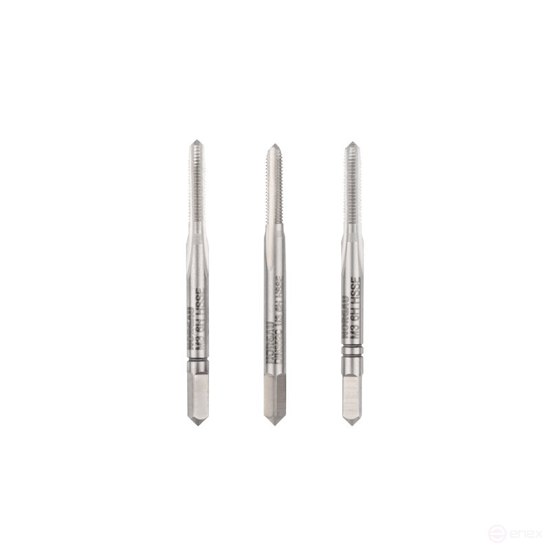 Set of hand taps NORGAU Industrial M3, HSS-E, 3 pieces