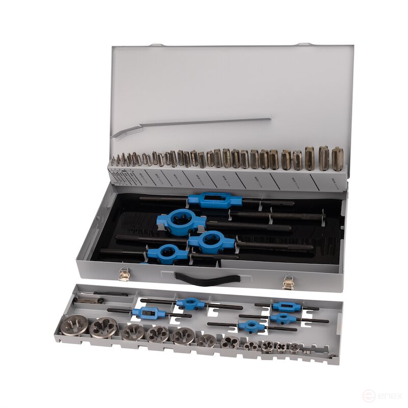 Набор ручных метчиков и плашек NORGAU Industrial M3-M24, 64 предмета, HSS-E