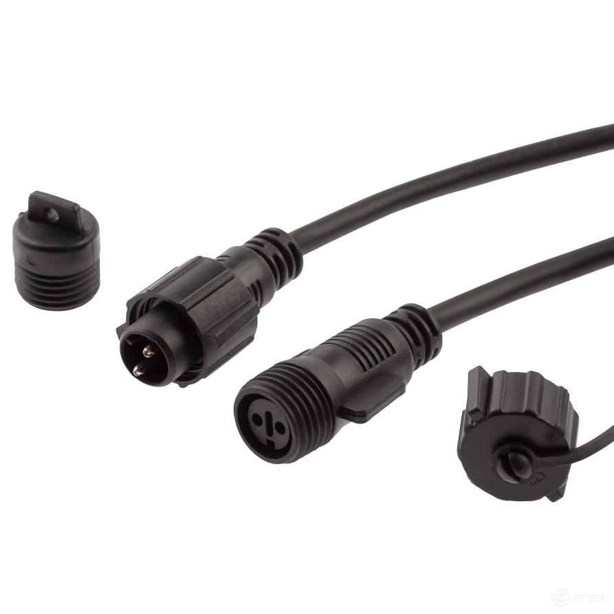 ERA extension cable ERAPS-U10 for IP65 garland, 10 meters rubber black