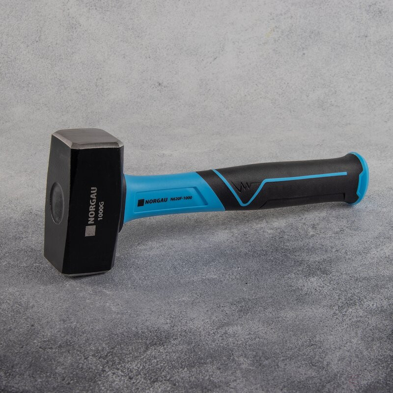 NORGAU Industrial sledgehammer with 1000 g fibreglass handle, N620F-1000