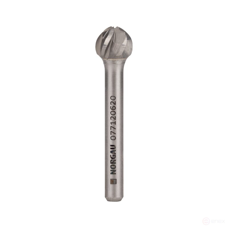 Carbide borehole NORGAU Industrial spherical 12 mm, shape D, ALU