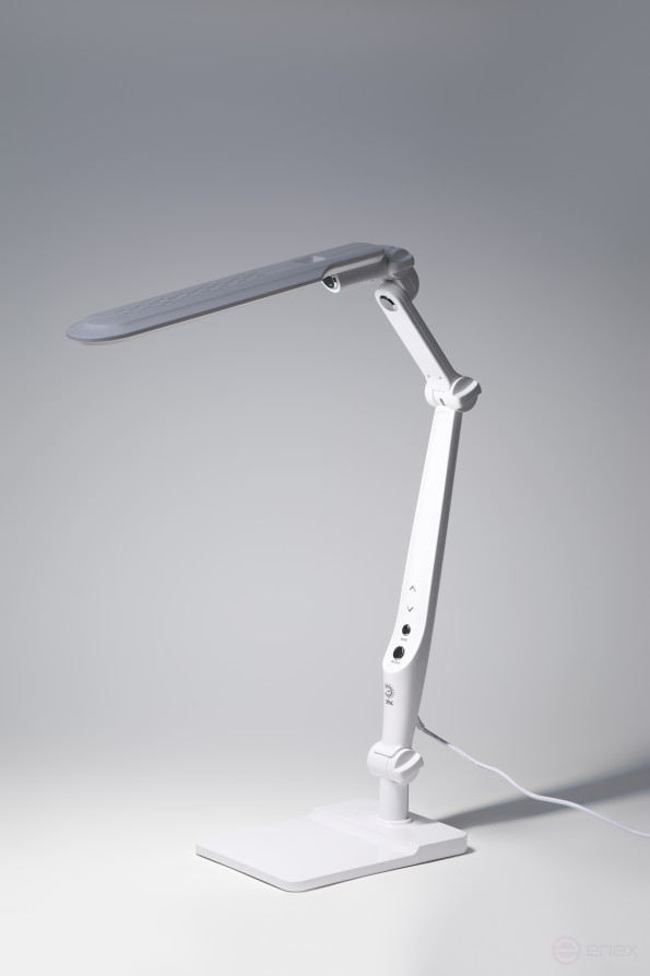 Настольный светильник ЭРА NLED-497-12W-W светодиодный на струбцине и с основанием белый