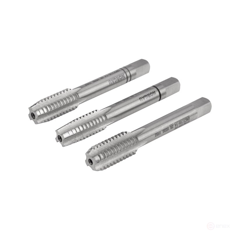 Комплект ручных метчиков NORGAU Industrial UNC 7/16, HSS, 3 предмета
