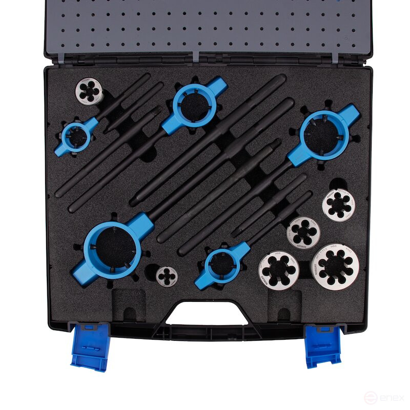 Набор ручных метчиков и плашек NORGAU Industrial NPT 1/8-1" HSS, 21 предмет