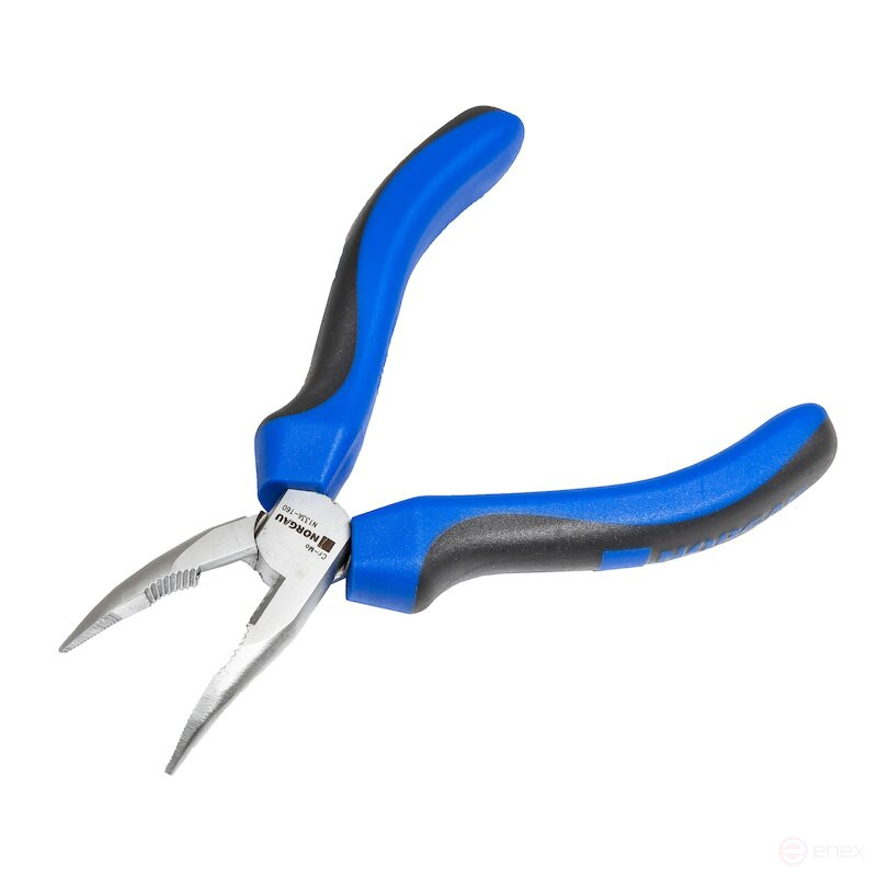 Длинногубцы NORGAU Industrial изогнутые на 45°, 160 мм, N133A-160