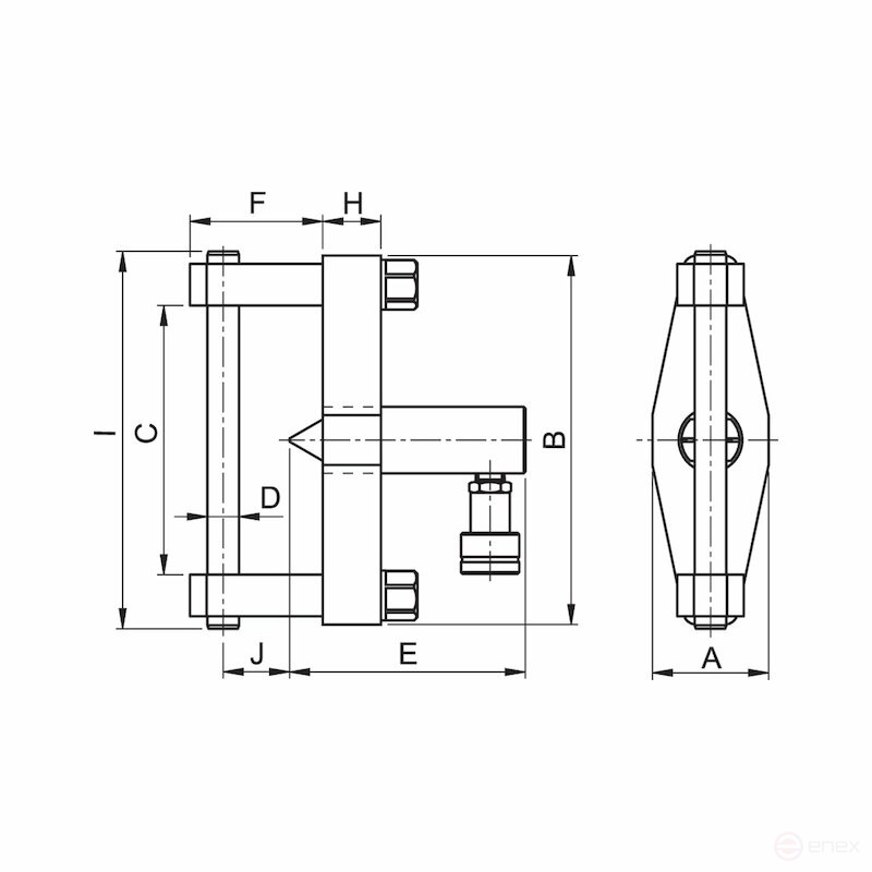 Разгонщик фланцев гидравлический NORGAU Industrial 10 т, NFSH-10