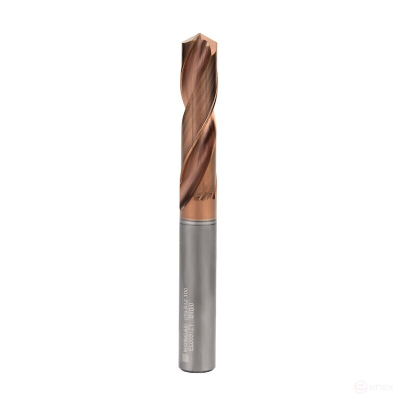 Сверло спиральное NORGAU Industrial по металлу 10х89 мм, 3xD, VHM/AlCrN/TiSiN