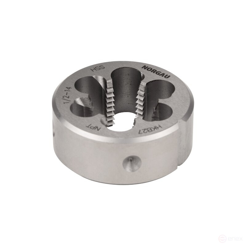 Round die NORGAU Industrial for metal HSS NPT 1/2 x 14, Form B