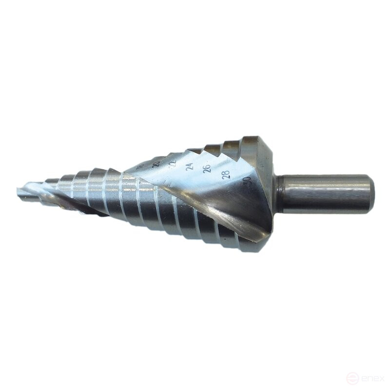 NORGAU industrial stepped metal drill with 4-12 mm screw groove, HSS-E