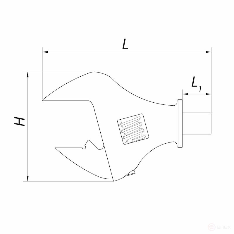 Насадка разводная NORGAU Industrial для динамометрического ключа 9х12, 5-30 мм