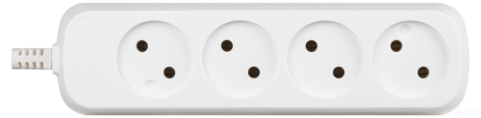 ERA KX-4 block 4 sockets without grounding white