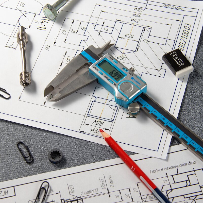 Штангенциркуль цифровой ABS NORGAU Industrial 0-300 мм, NCD-30AD