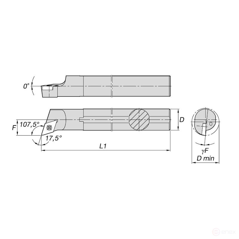 Державка токарная NORGAU Industrial расточная S12M-SDQCL07