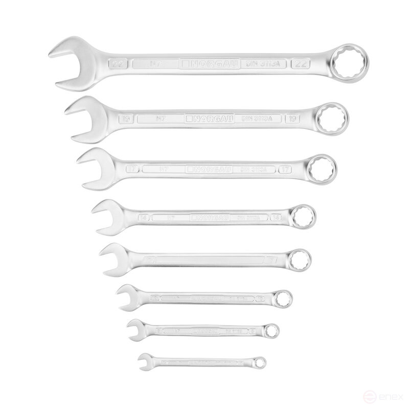 Набор комбинированных гаечных ключей NORGAU Industrial NBS7-009, 9 предметов