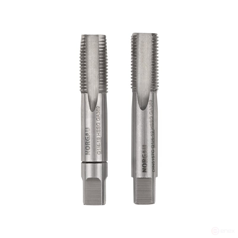 Комплект ручных метчиков NORGAU Industrial G1/4, HSS, 2 предмета