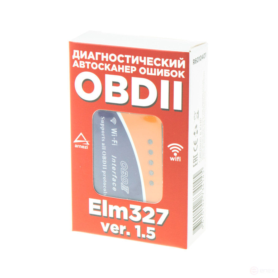 Car Diagnostic Scanner OBDII, ELM 327 WiFi, V1.5 ARNEZI R6010401