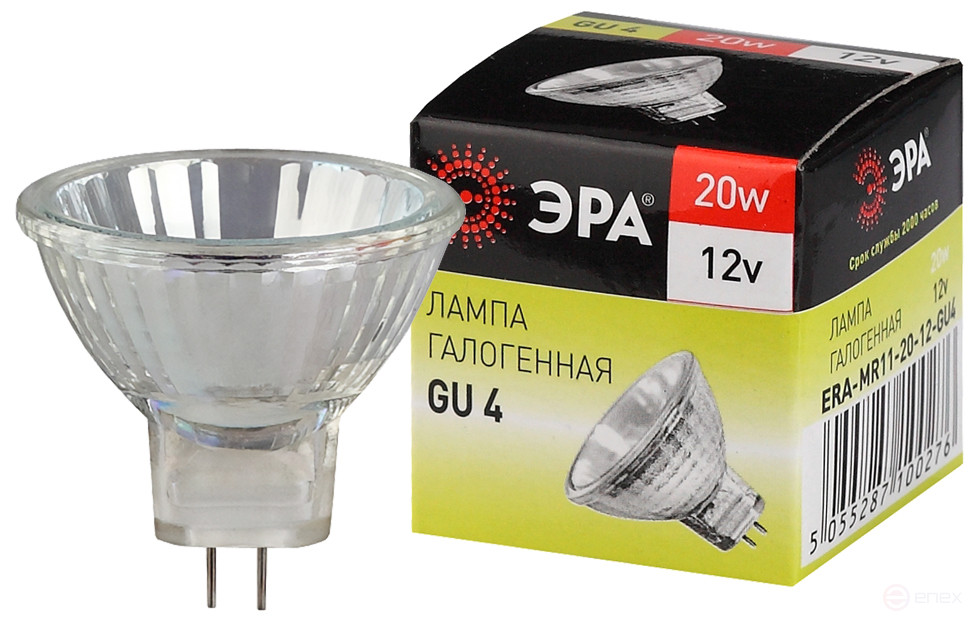 Halogen lamp ERA GU4-MR11-20W-12V-30CL 20W soffit Warm white light GU4