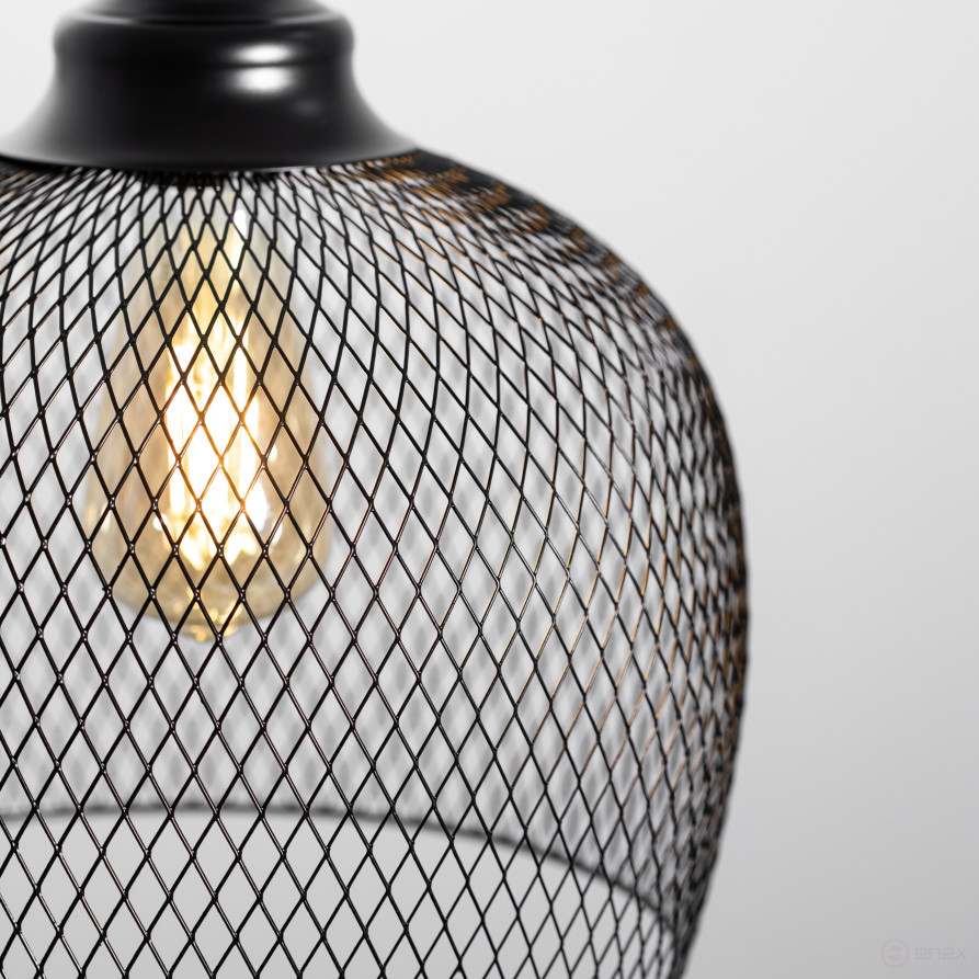 ERA PL7 BK pendant lamp for E27 lampshade height 280mm suspension 720mm black