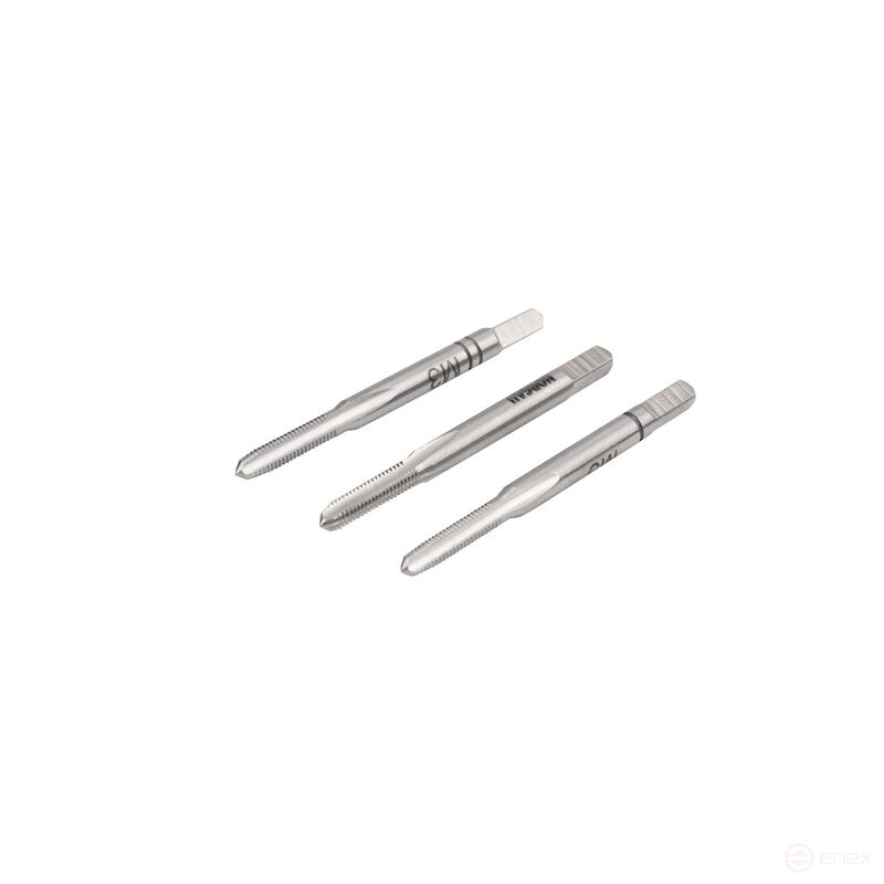 Set of hand taps NORGAU Industrial M3, HSS-E, 3 pieces