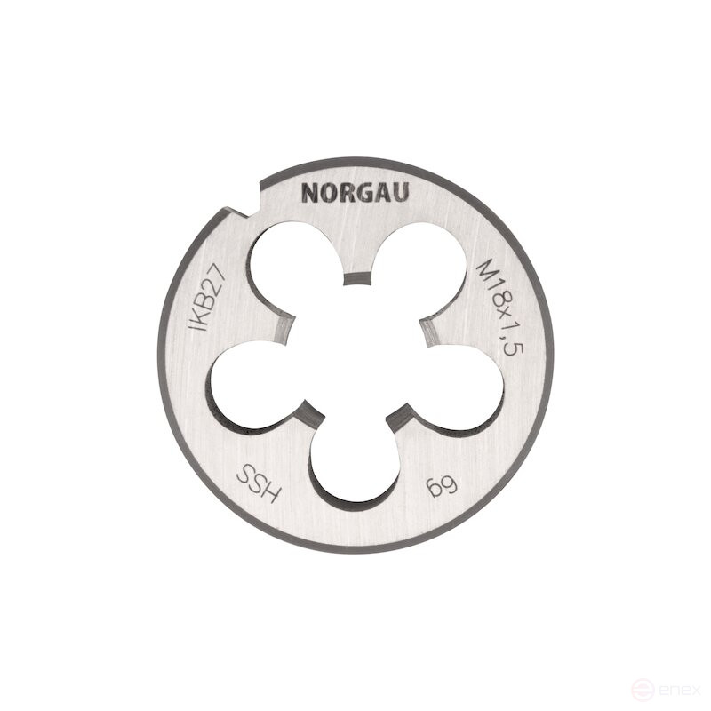 Плашка NORGAU Industrial по металлу MF18x1.5 мм, HSS