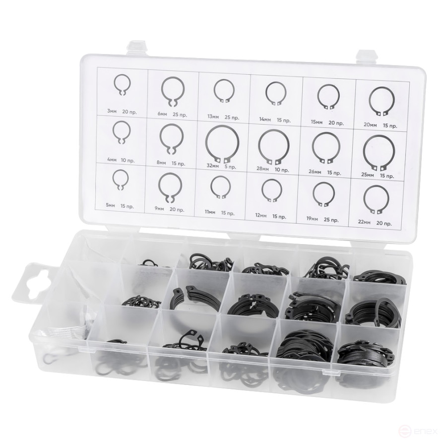 Набор стопорных колец наружные 300пр. ARNEZI R8020110