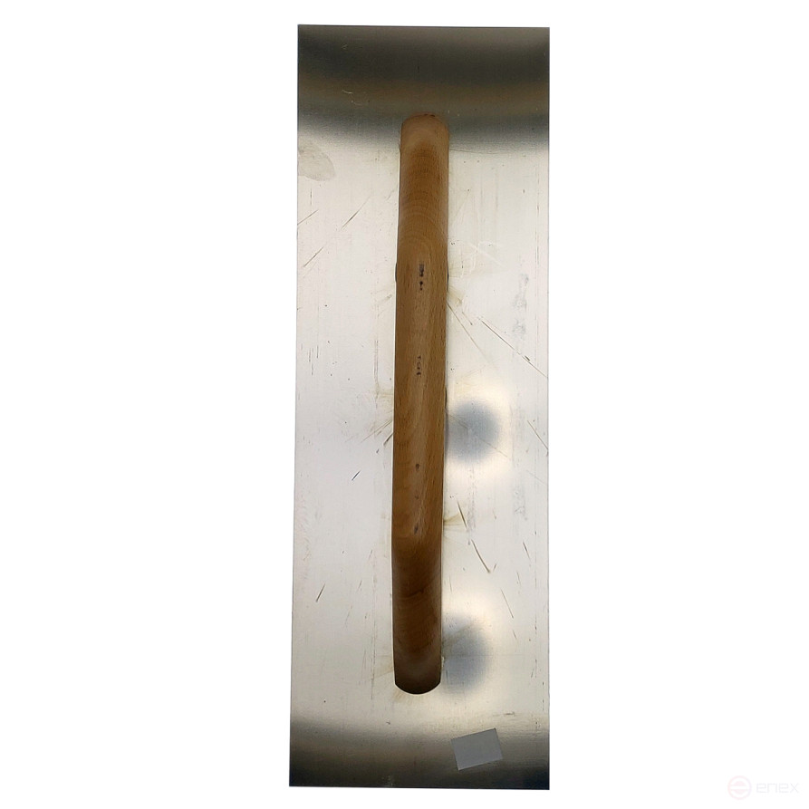 Гладилка гладкая нержавеющая 130 х 680 мм, дер.ручка, Чеглок (15)