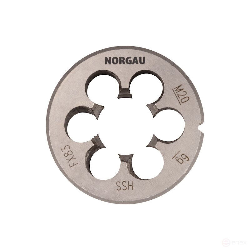 Плашка NORGAU Industrial по металлу M20х2.5 мм, HSS