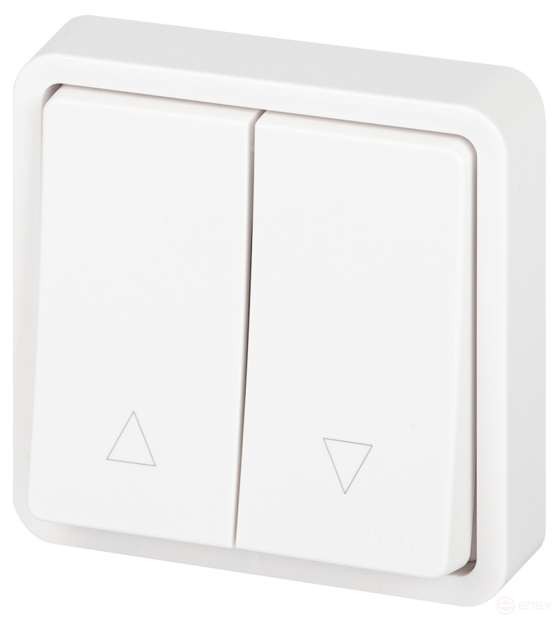 ERA Expert 11-1528-01 Switch for Blinds Push-button IP55 10AH-250V SU White