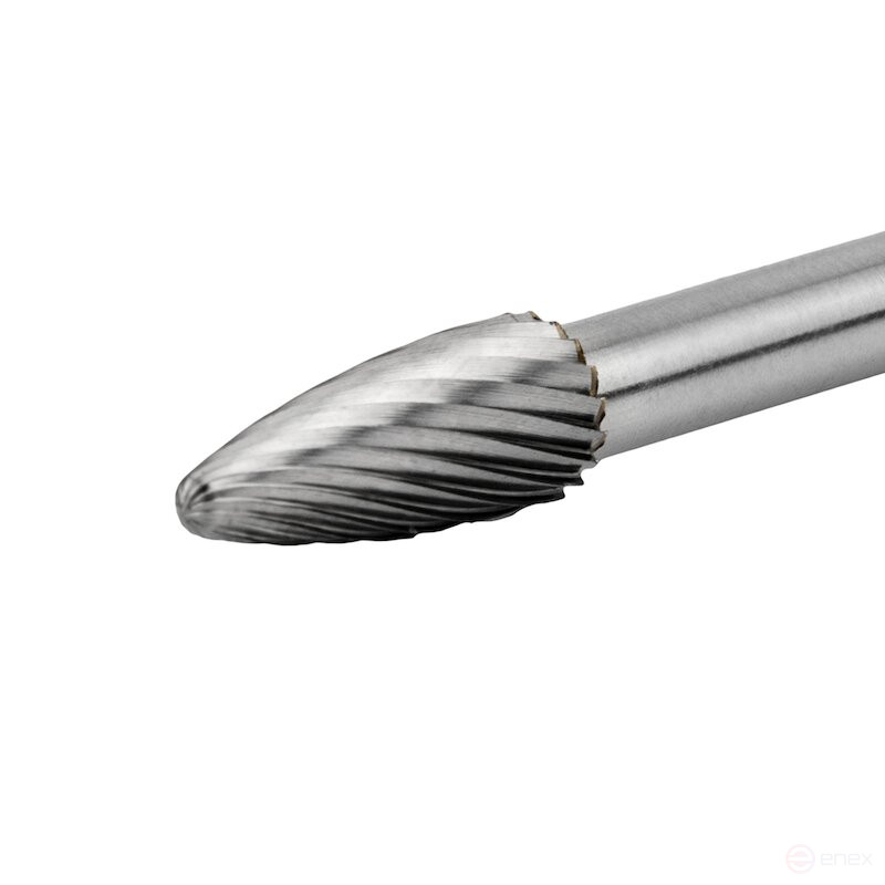 Carbide borehole NORGAU Industrial parabolic 8 mm, R1.2, shape F, SCM