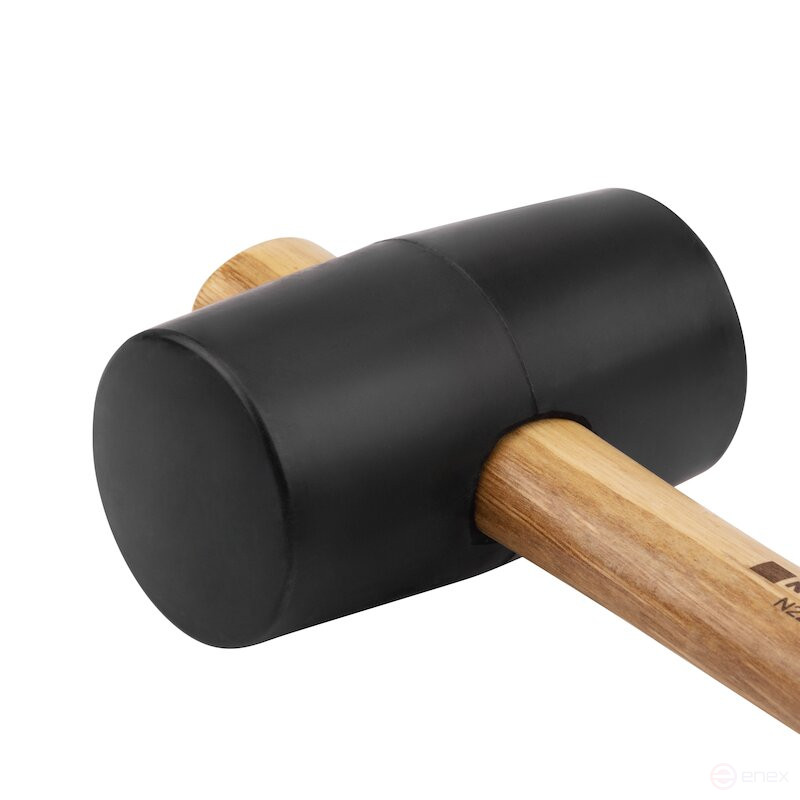 Rubber mallet NORGAU Industrial with wooden handle 340 g, 59 mm, N226-59