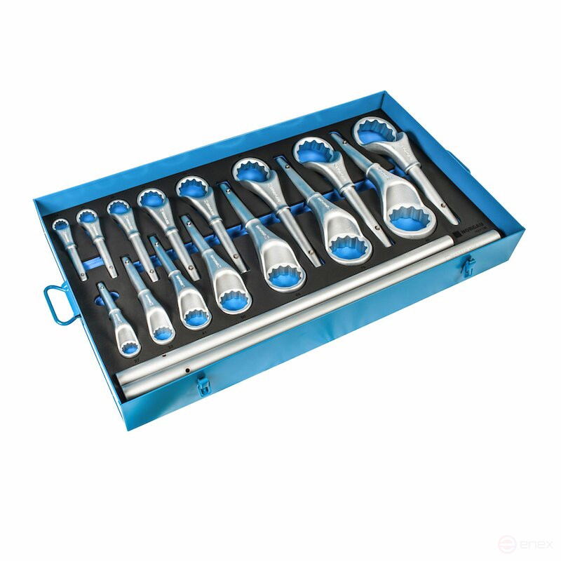 Набор накидных ключей NORGAU Industrial в металлическом ящике 24-85, 19 предметов