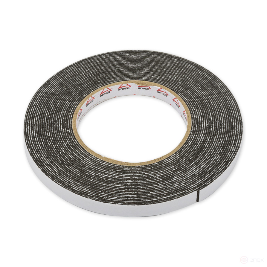 Double-sided adhesive tape 12 mm x 10 m on a foam base black ARNEZI R8030201