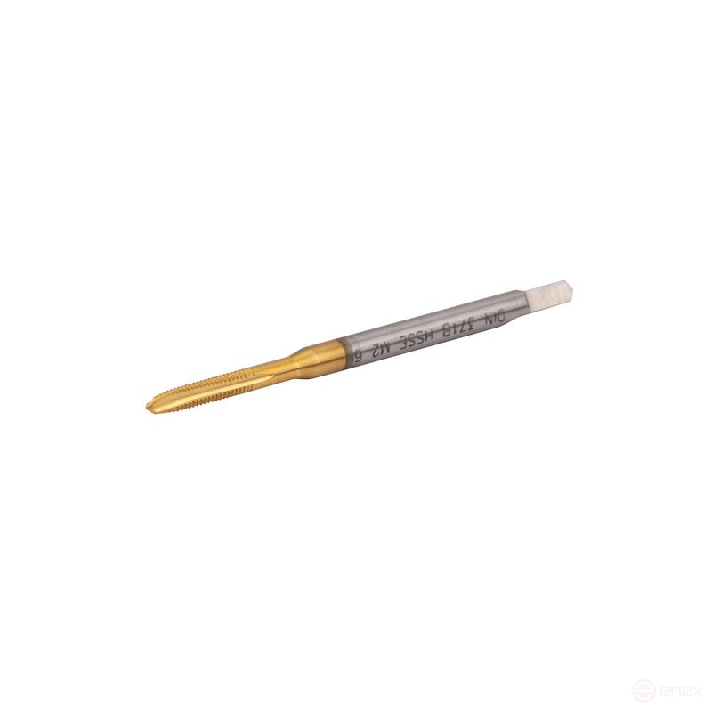 Метчик машинный NORGAU Industrial для сквозных отверстий M2, форма B, HSS-E/TIN