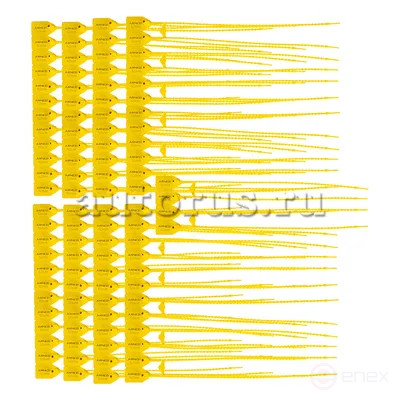 Plastic seal numbered 350mm yellow 100 pcs ARNEZI A0903001