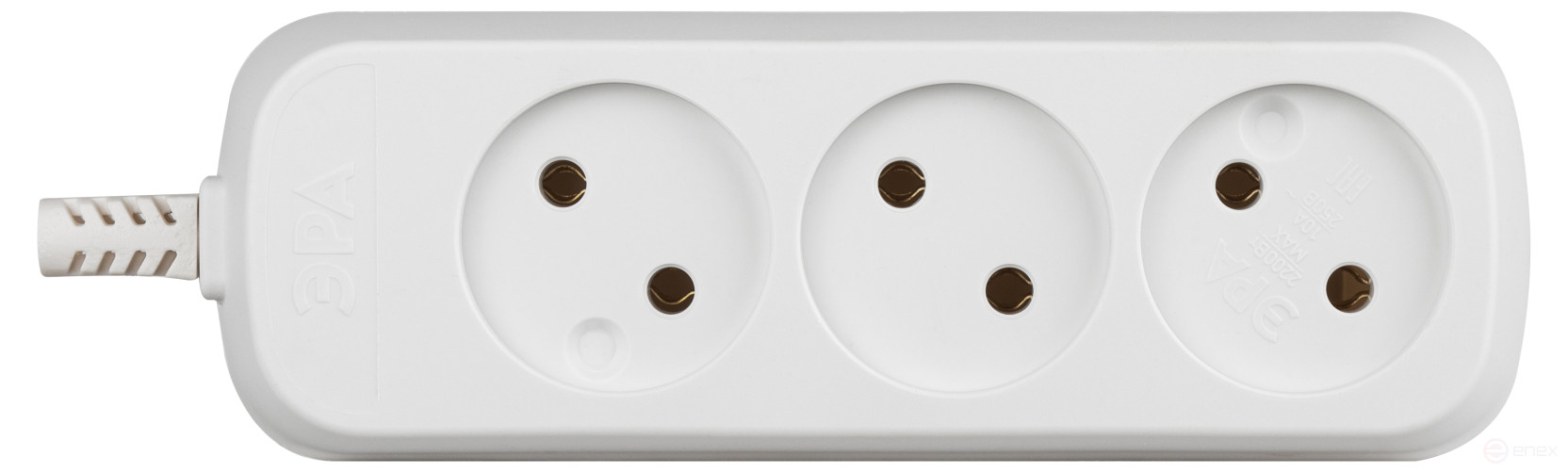 ERA KX-3 block 3 sockets without grounding white