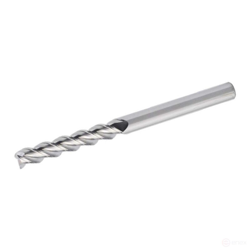 High-performance end milling cutter NORGAU Industrial with an elongated cutting part of 20 mm, Z3, VHM