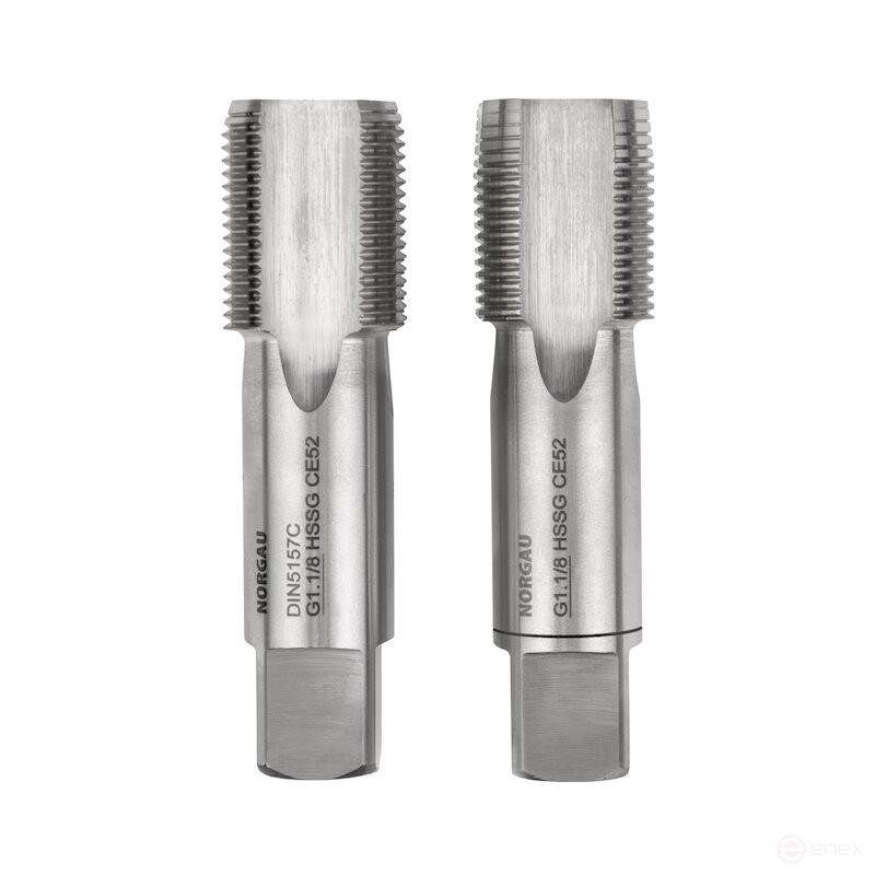 Set of hand taps NORGAU Industrial G1.1/8, HSS, 2 pieces