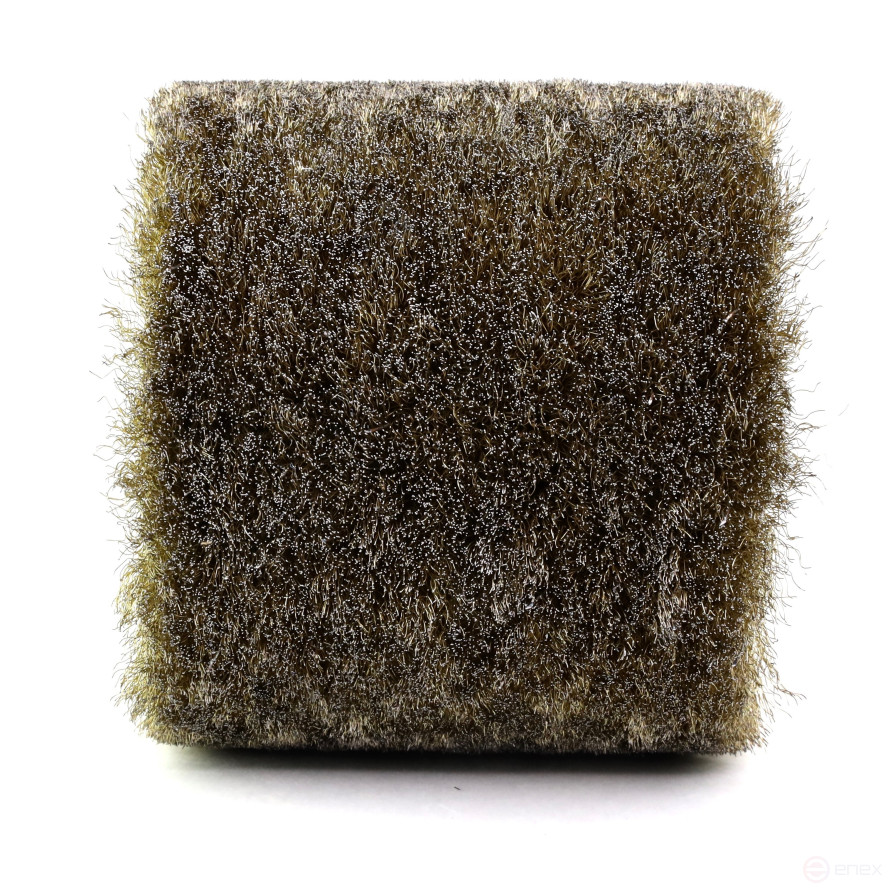 Щетка мягкая валик Д120*100*19, ворс гофр латунир-я сталь 0,15 по дереву для щеточных шлиф машин с валом Д19+4 (6-032)