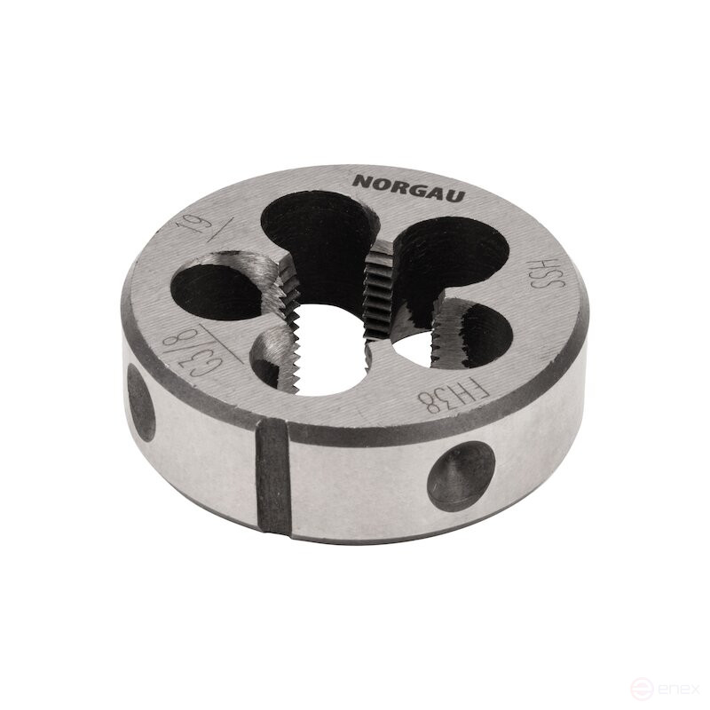 Плашка дюймовая NORGAU Industrial по металлу G 3/8, HSS