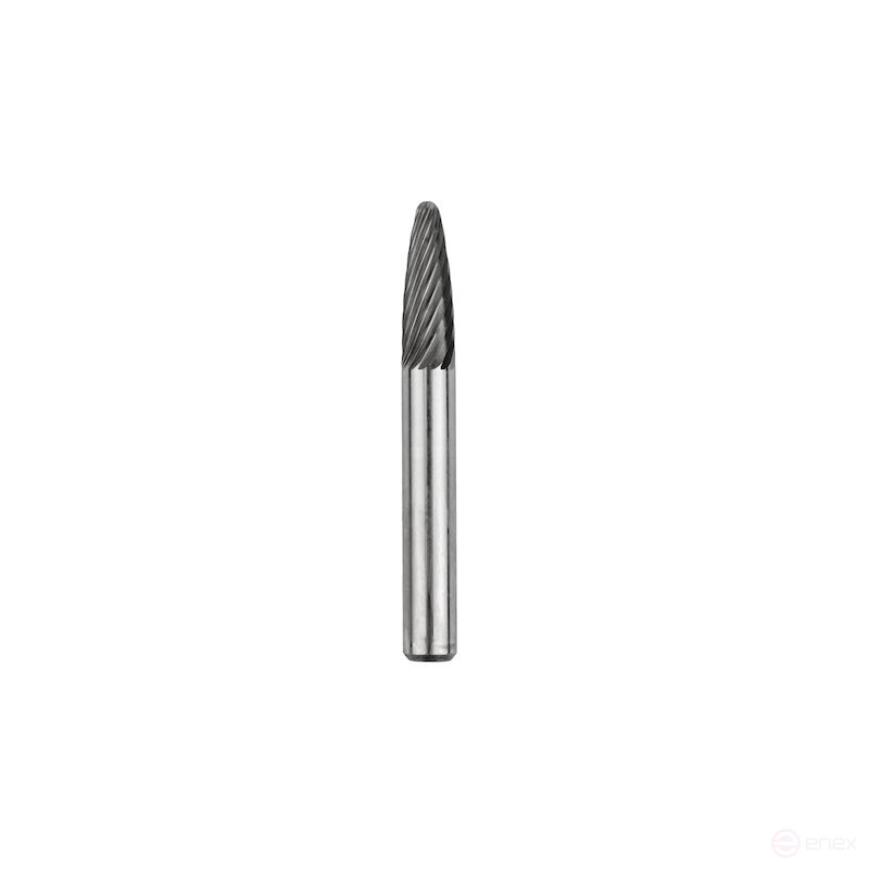 Борфреза твердосплавная NORGAU Industrial параболическая 10 мм, R1,5, форма E, ALU