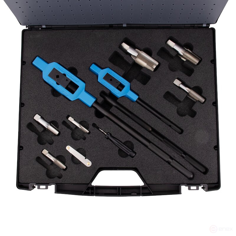 Набор ручных метчиков и плашек NORGAU Industrial NPT 1/8-1" HSS, 21 предмет