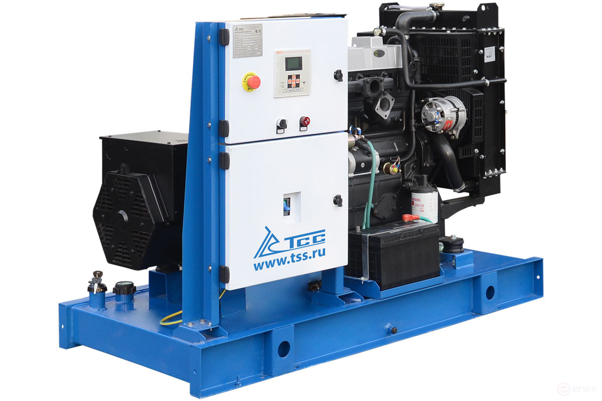 Diesel generator TSS ED-24-T400 with AVR in a weatherproof casing on a trailer