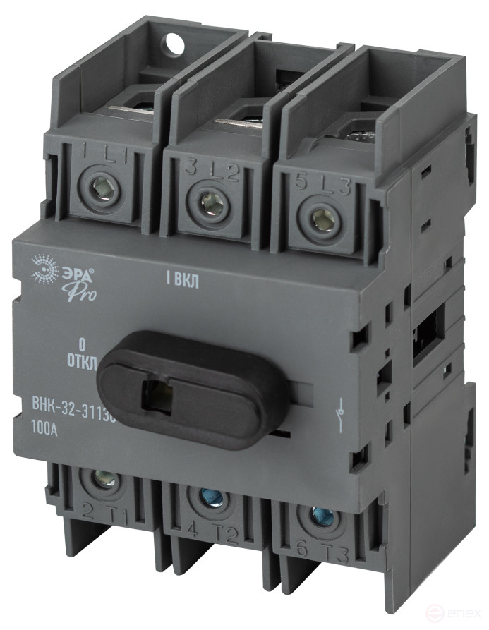 VNK-32-31130 ERA PRO mvr20-3-100E 3P 100A Disconnector switch with front control handle installed