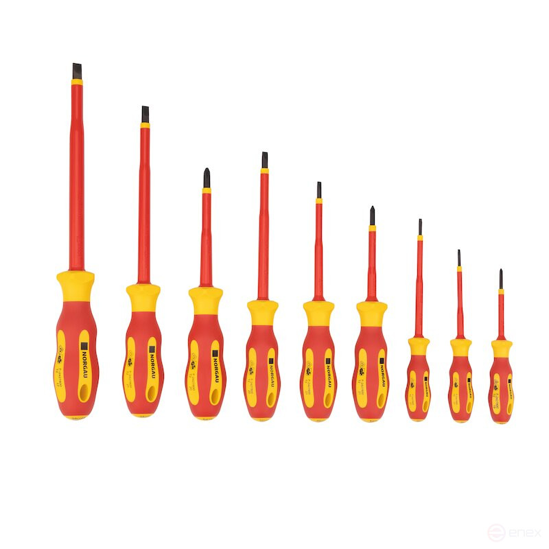 Набор диэлектрических отверток NORGAU Industrial N171-009, 9 предметов