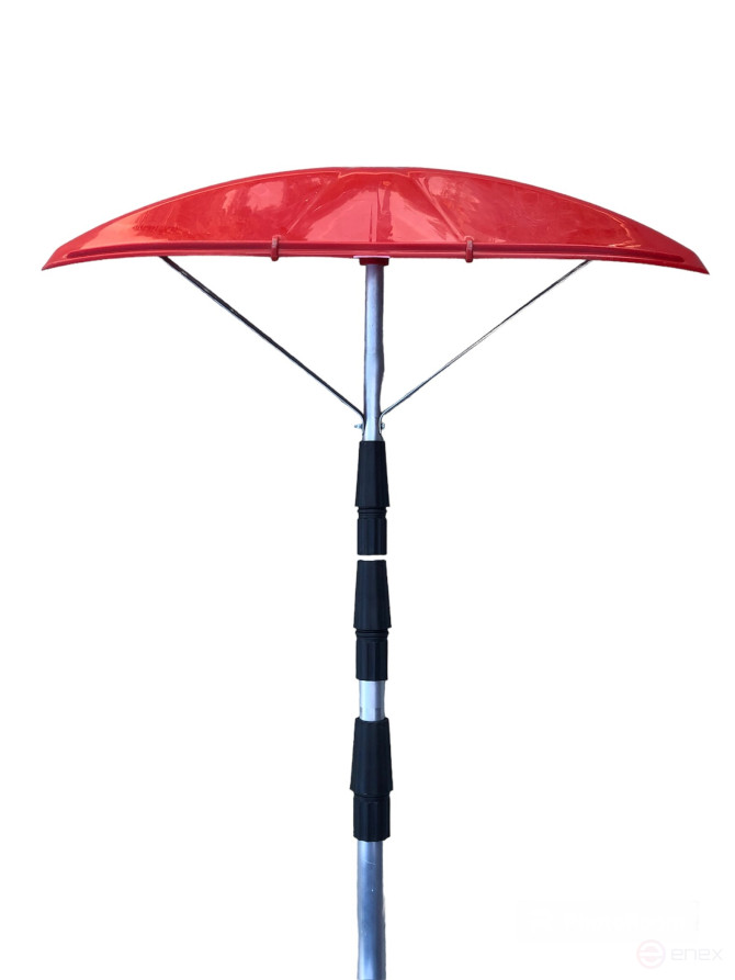 Snow scraper from roofs "BERKUT" telescopic handle plastic nozzle 610*170mm 1450-3015mm